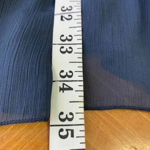 ANTHROPOLOGIE Willow‎ & Clay Boho Festival Beaded Sheer Flowy Blue Grey Sz M - Picture 9 of 9